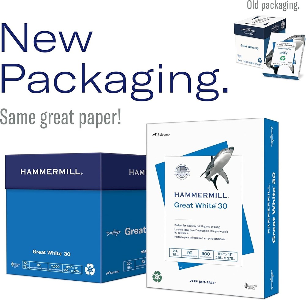 Eco-Friendly Copier Paper - 1500 Sheets, 92 Brightness