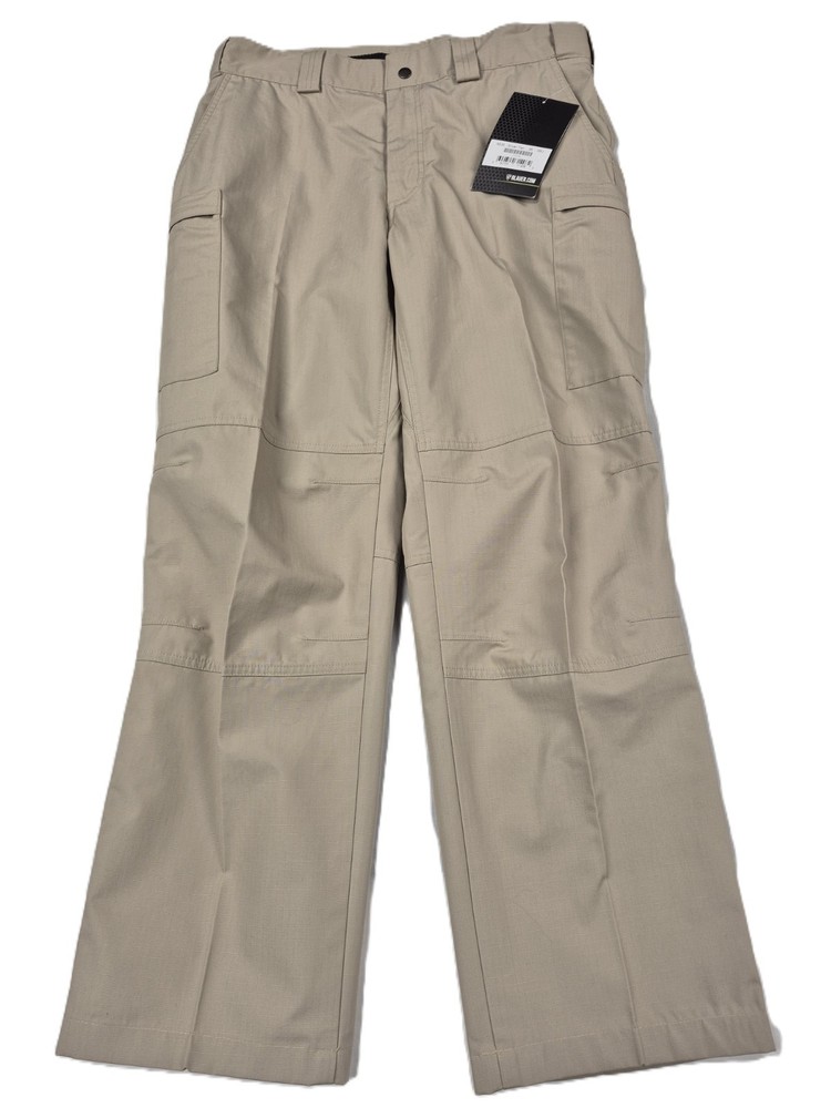 NWT Blauer Ripstop Tactical Pants (36/30) Silver Tan Sip Pockets Polyester-Blend