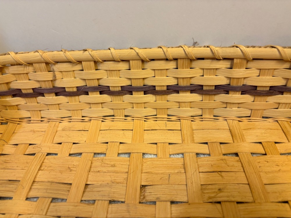 basket handmade large rect. casserole carrier