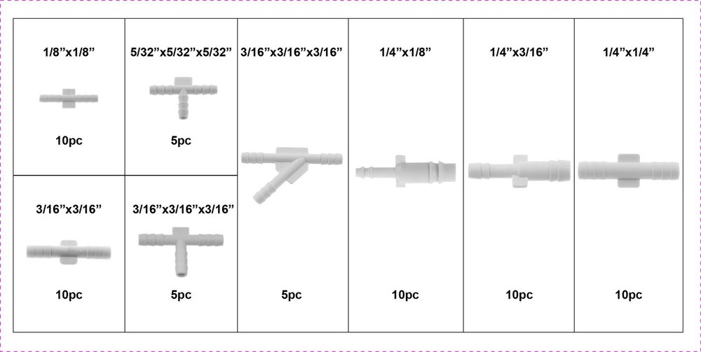 Swordfish 61120 - Vacuum Connector Assortment, 65 pieces