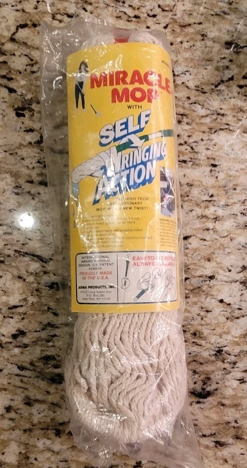 Vtg Miracle Mop Refill Replacement Mop Head Model #315 NEW
