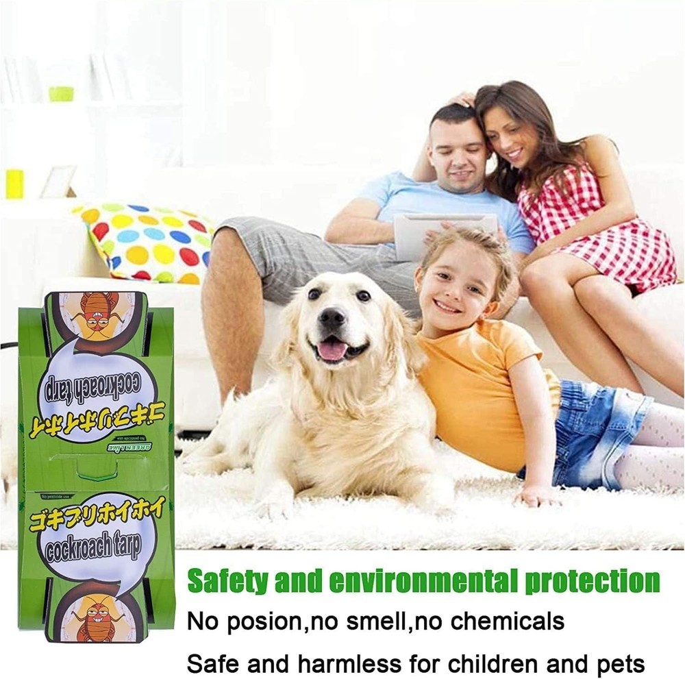 Classic Glue Cockroach Traps - 10 Pack, Safe & Highly Effective for Quick Setup