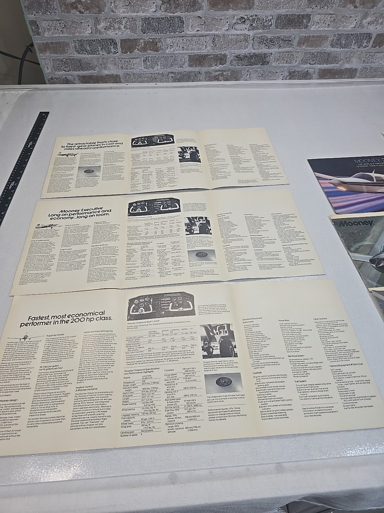 1977 Mooney Ranger OPERATORS Manual M20C and Misc Advertisements ***READ***