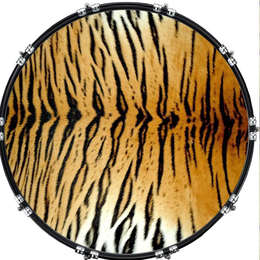 20" Custom Bass Kick Drum Front Head Graphic Graphical Tiger Print