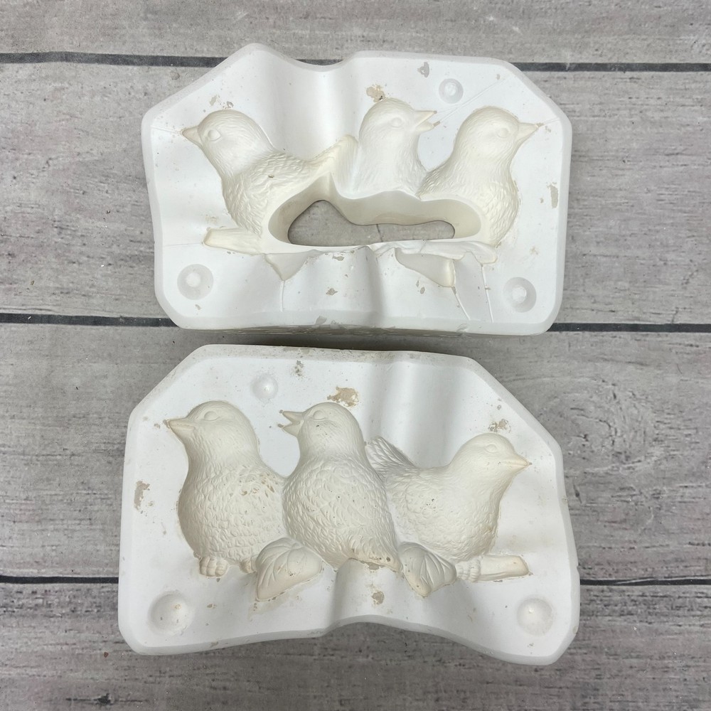 Vintage 1998 Scioto Ceramic Casting Mold Three Birds #S-3586