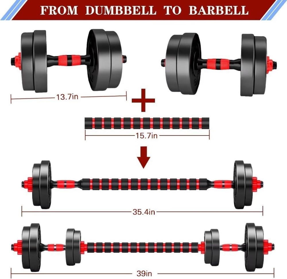 Versatile Dumbbell Set (20 lbs) - Adjustable & Space-Saving for Home Gyms