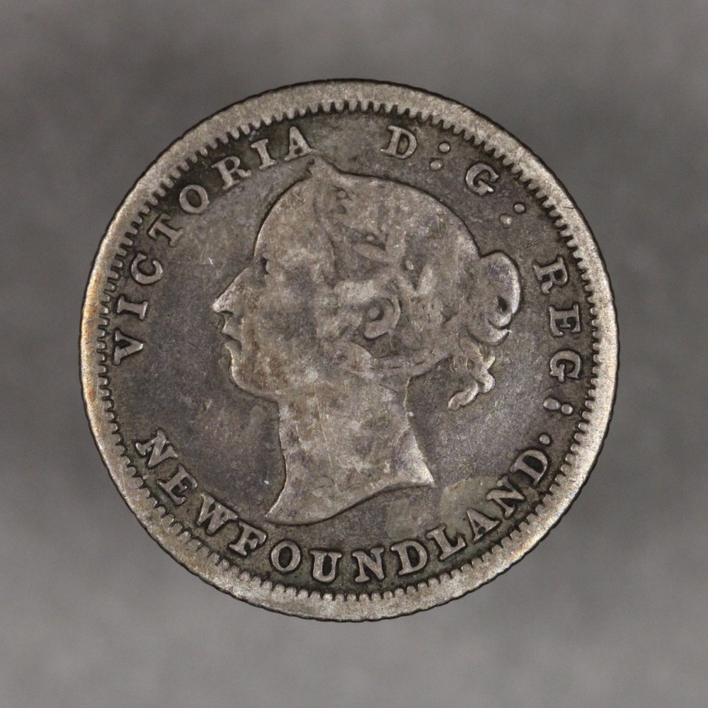 1882 H Newfoundland Silver 5 Cents