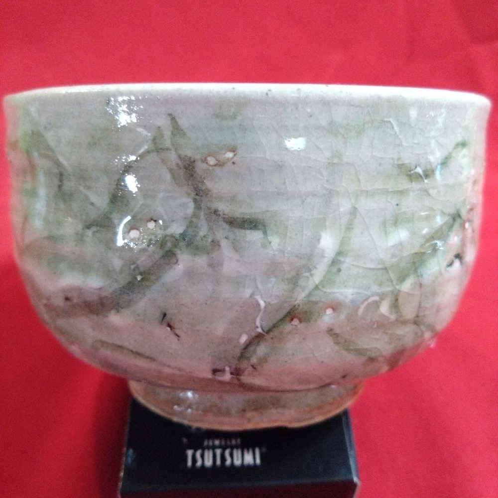 Tea Utensils TSUTSUMI Pale Green Cracked Pattern Utensil B9