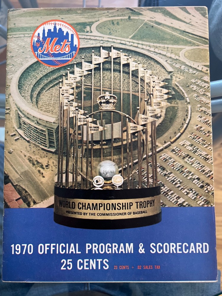 1970 NY Mets Program Scorecard Scored Nice cond