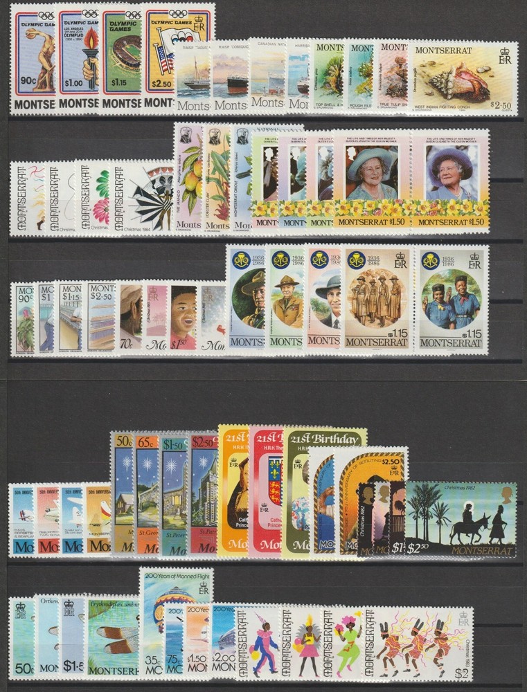 MONTSERRAT 1981/85 "Commemoratives Set" MINT