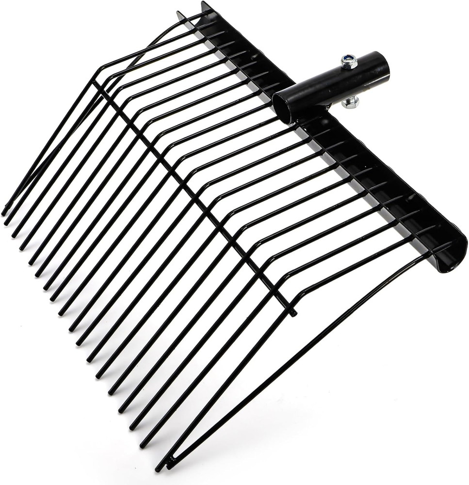 Pitch Manure Fork Head Metal Replacement Digging Rake Angled Tines Mulch Hay