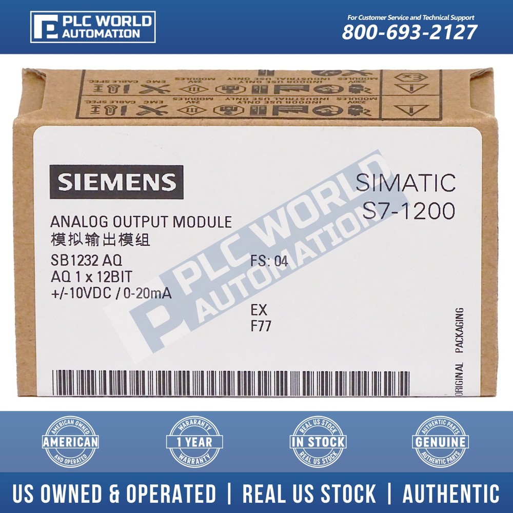 Siemens 6ES7232-4HA30-0XB0 S7-1200 SB1232 Current/Voltage, 1-Point, New Sealed