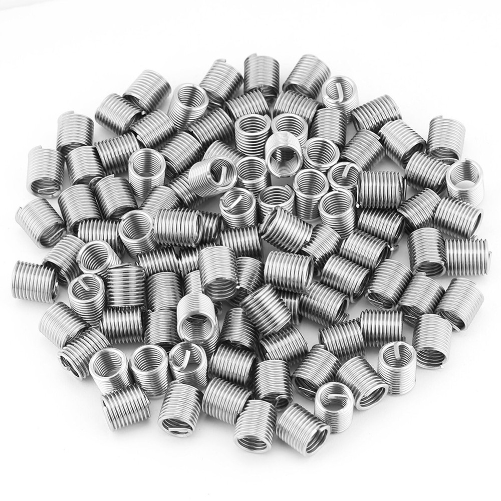 100pcs Stainless Steel SS304 Coiled Wire Helical Screw Thread Inserts
