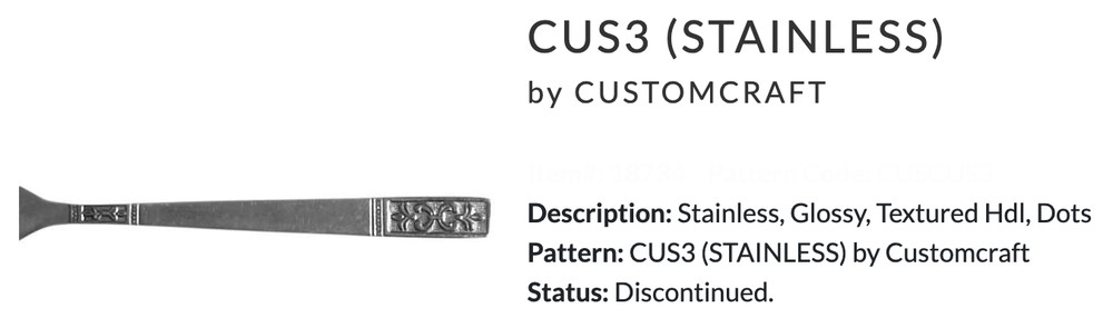 CUS3 STAINLESS by Customcraft Glossy, Textured Hdl, Dots 13pc set