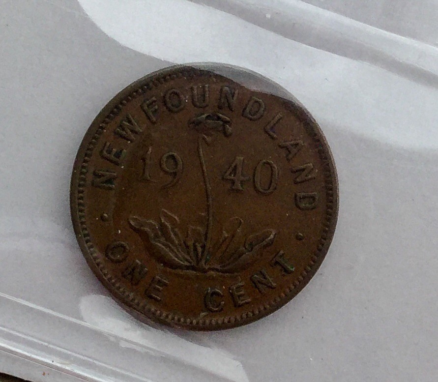 Newfoundland 1940 Reengraved Date Small Cent Mint Error EXF