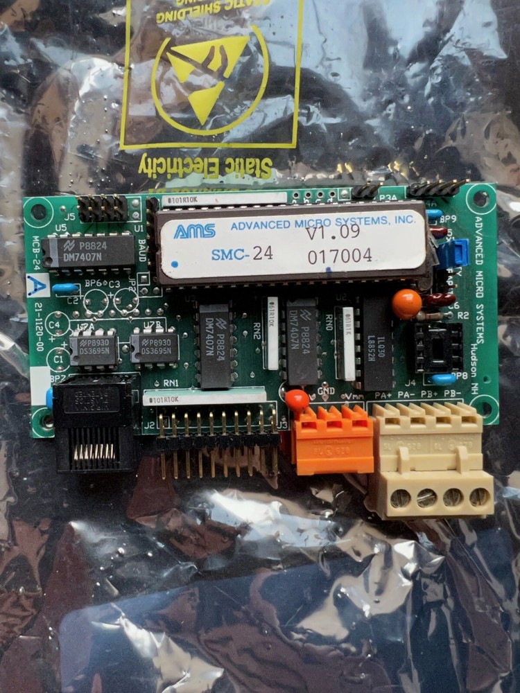 ADVANCED MICRO SYSTEMS AMS SMC-24 MOTOR CONTROL BOARD MCB-24 FIRE LITE USA