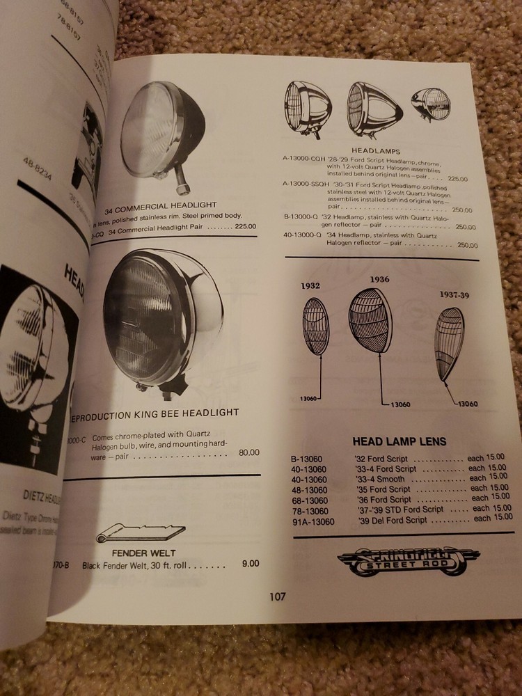 Springfield Street Rod Catalog #29 1989