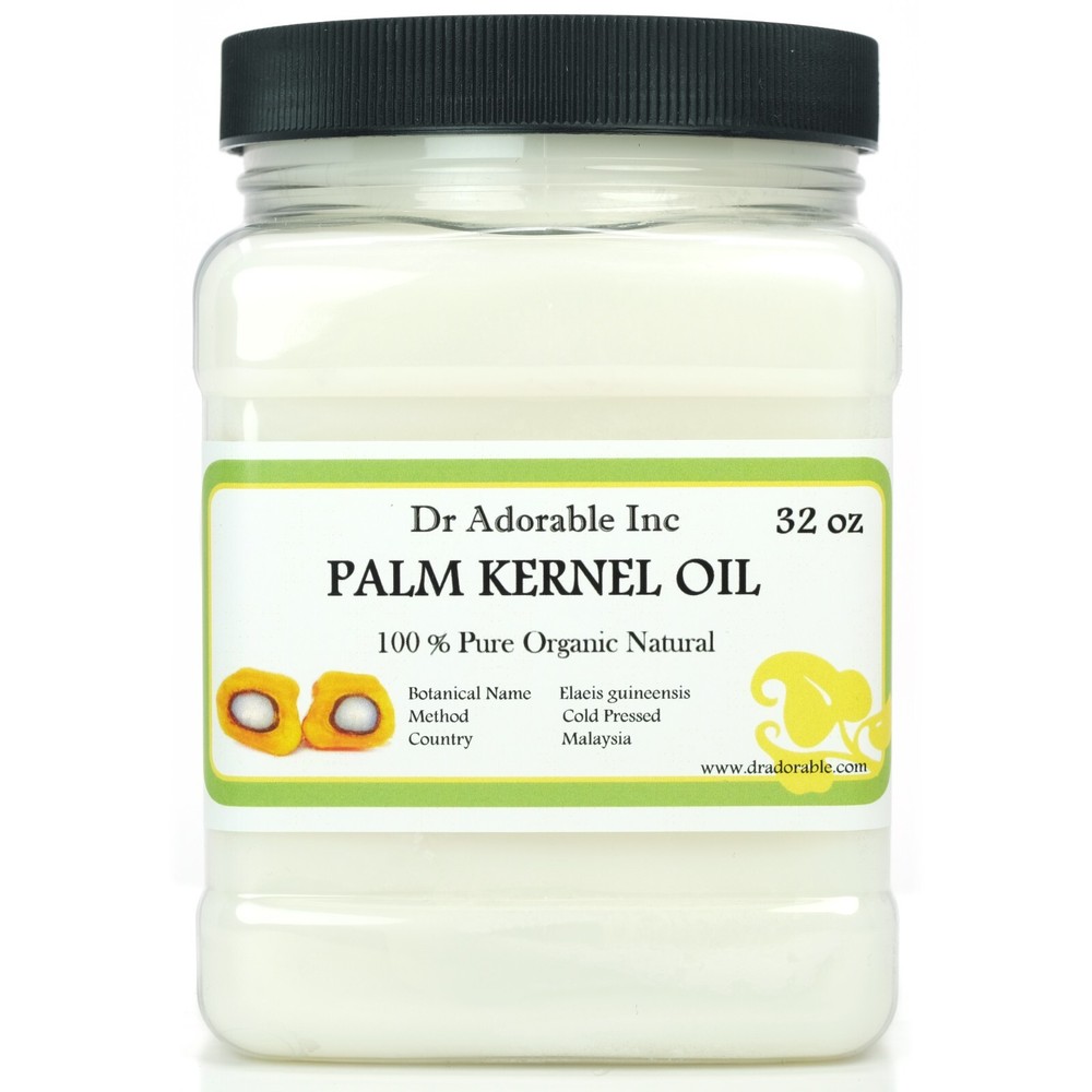 64 OZ/HALF GALLON ORGANIC PALM KERNEL OIL COLD PRESSED PURE
