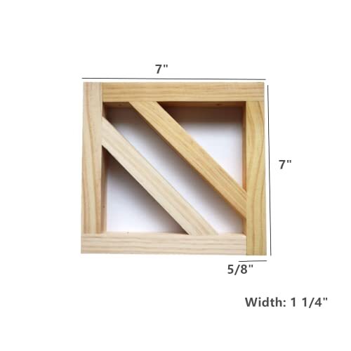 Wood Selves Bracket,Solid Wood Triangle Bracket, Clapboard Bracket, Wall 7 Inch