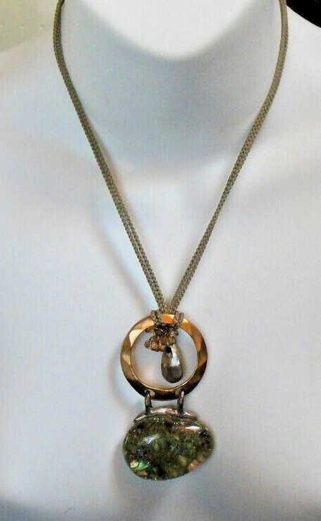 Chico's Double-Strand Cord Pendant Necklace 21"