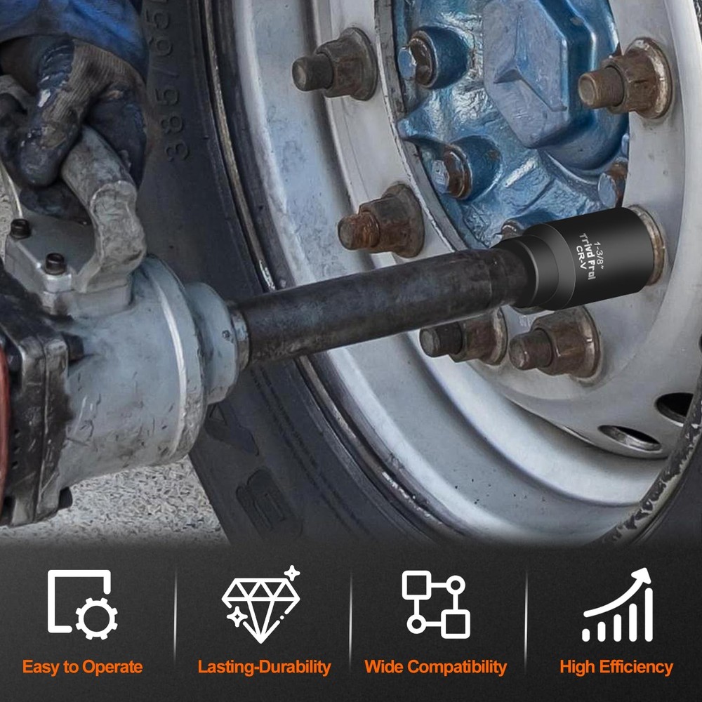 SAE Impact Socket Set - 1/2" Drive, 19pc Deep 3/8" to Balck