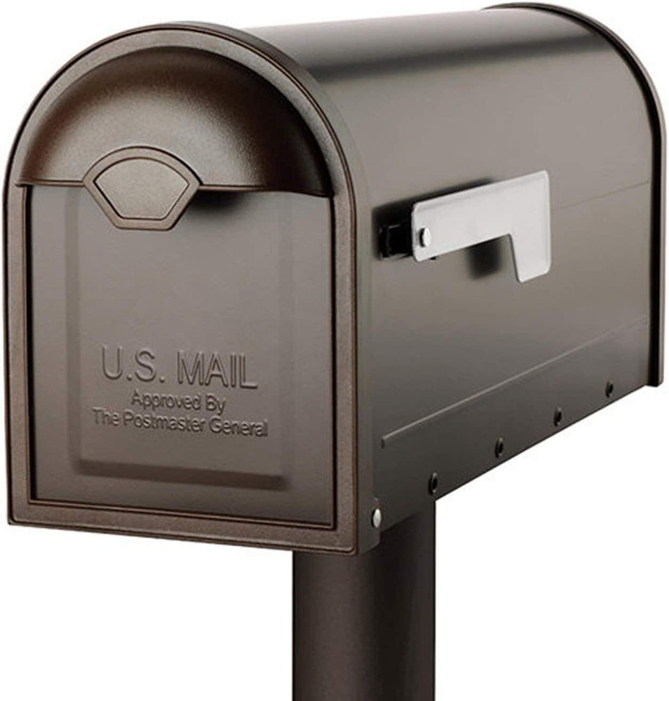 JUMBO POST MOUNT MAILBOX Galvanized Steel Extra Large Rural Mail Box