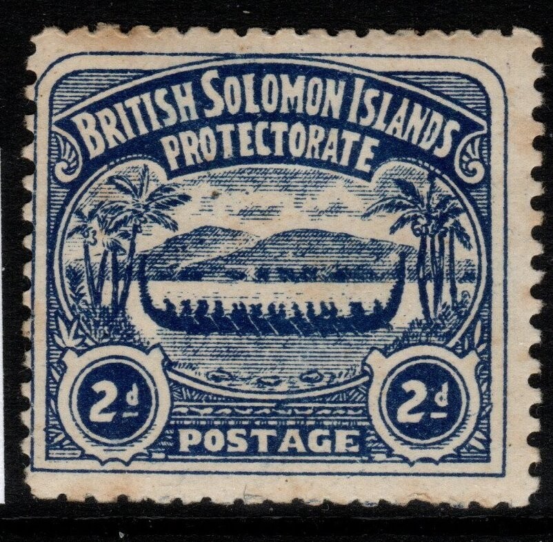 BRITISH SOLOMON IS. SG3 1907 2d INDIGO MTD MINT