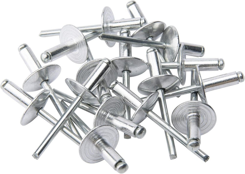 ISPINNER 50pcs Large Flange Aluminum Blind Rivets, Pop Rivets