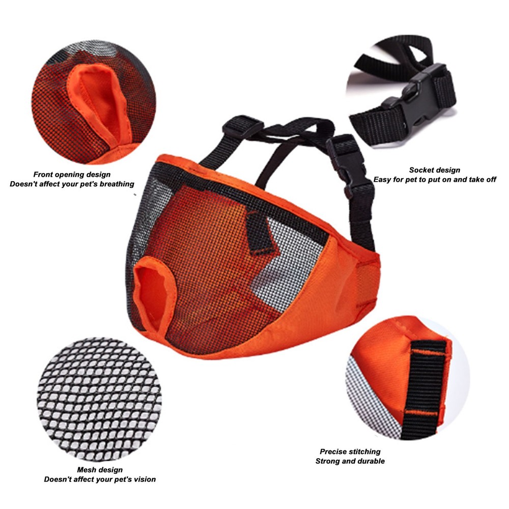 Breathable Bulldog Muzzle For Biting Chewing Licking