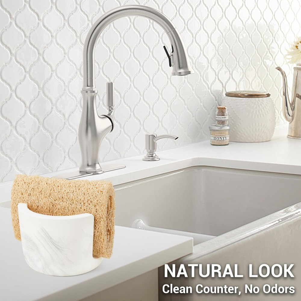 Diatomite Sponge Holder for Kitchen Sink Counter, Quick Drying, Fast Water Ab...