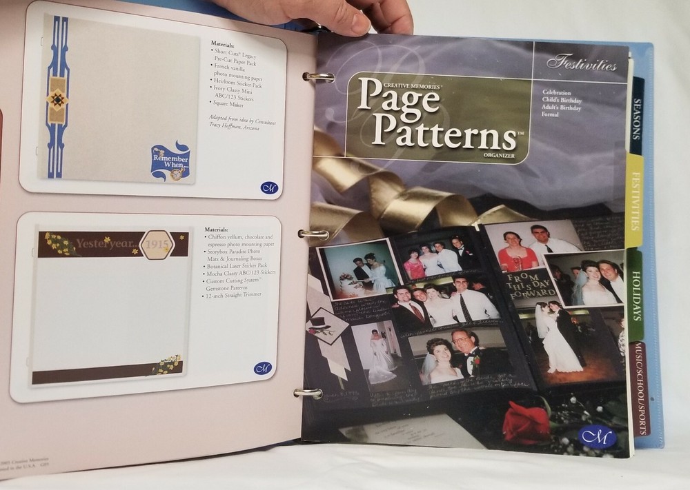 Creative Memories PAGE PATTERN NOTEBOOK scrapbooking page ideas.