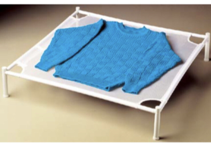 2 Stackable Dryer Racks White Rust Proof Frame Mesh Netting Space Saver NEW