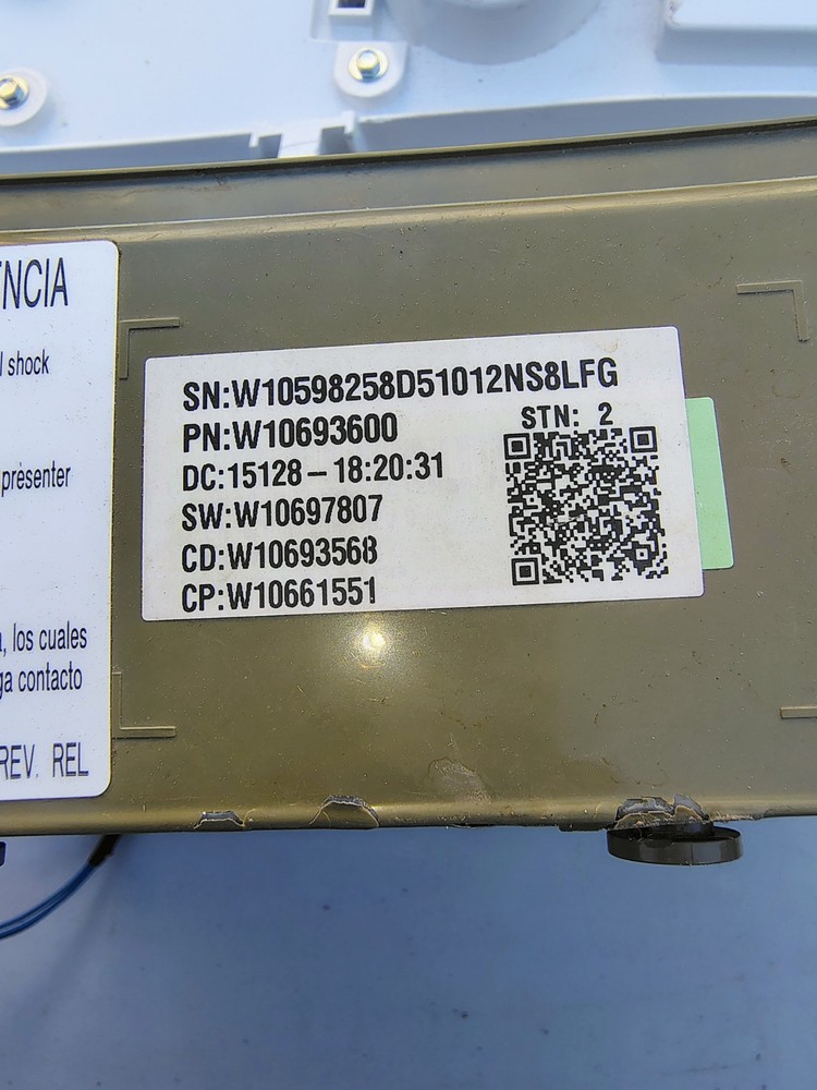 Control Board PN/W10693600