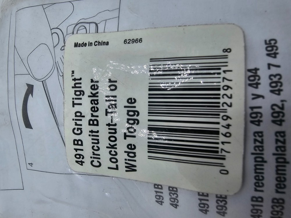 MASTER LOCK 491B Red Grip Tight Circuit Breaker Lockout