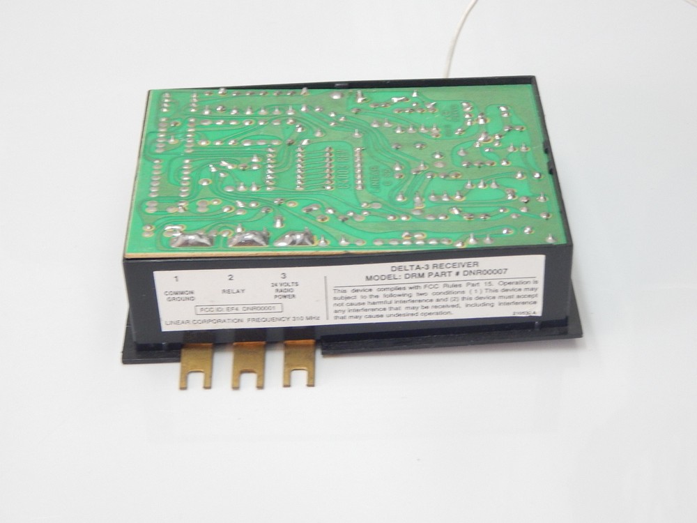 LINEAR DRM DNR00007 DELTA 3 RECEIVER 24VAC 310MHZ USED