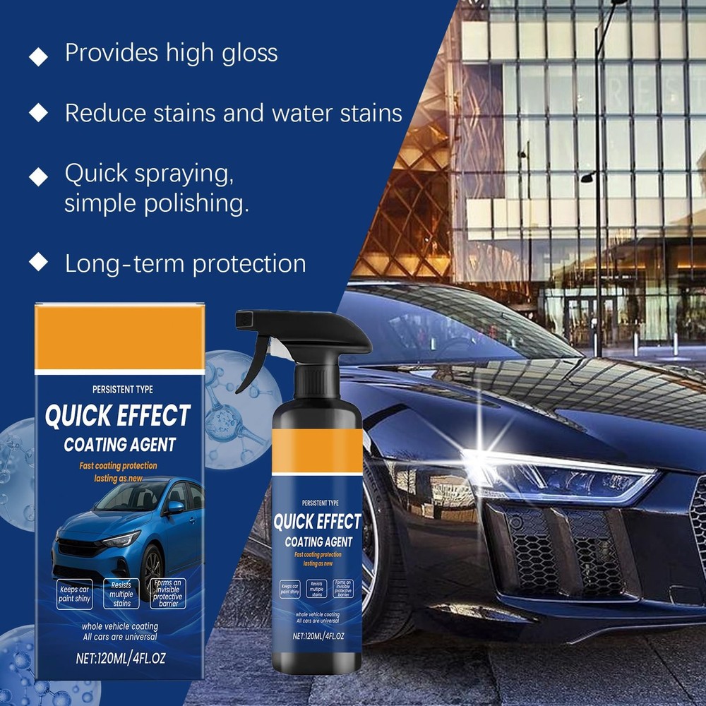 Advanced Car Quick-acting Coating Agent Spray, Persistent 4 Fl Oz (Pack of 2)