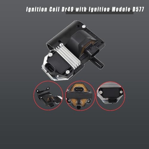 Ignition Coil Dr49 with Ignition Module D577 Replacement for C1500 1999-1996
