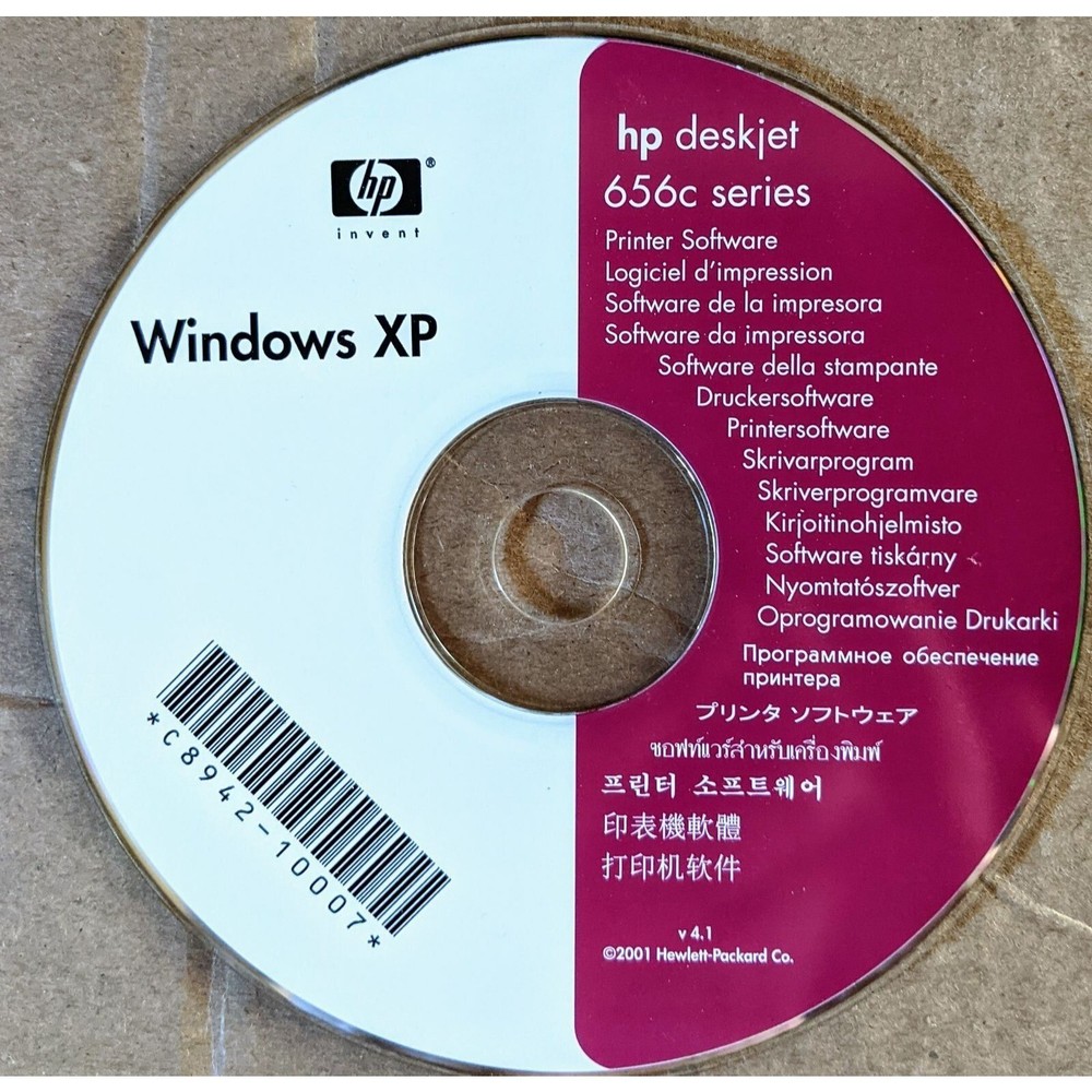 HP Deskjet Printer Driver CD 656c series