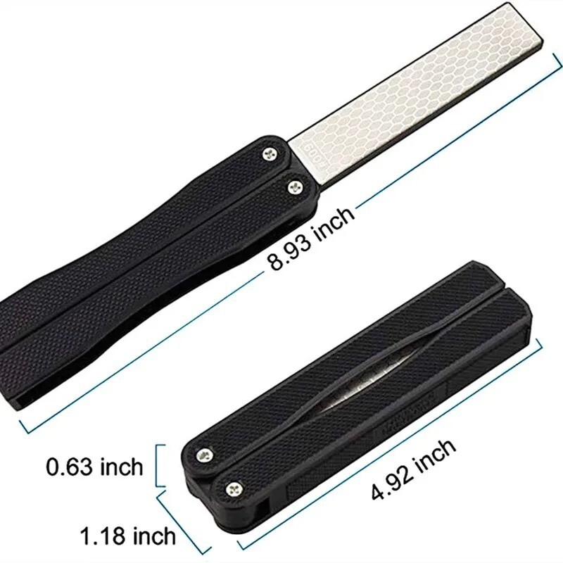 Double Sided Folded Pocket Sharpener Diamond Knife Sharpening Stone Kitchen Tool