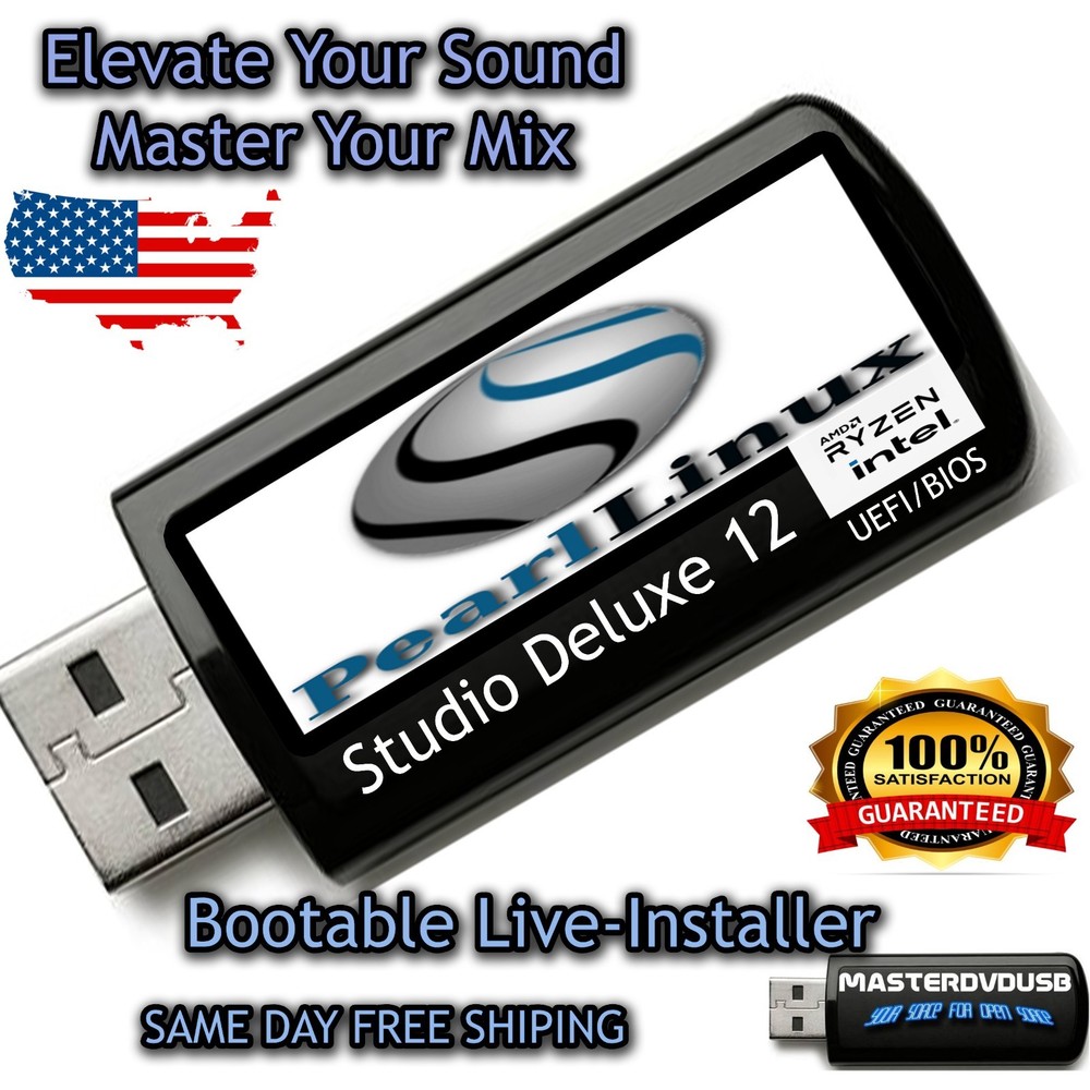 Pearl Linux Studio Deluxe 12 – Bootable USB Installer – 2025 Release –