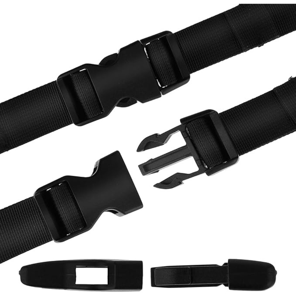Plastic Buckle Clips for 1 Inch Straps, 2 Pack 1" Quick Side Release Buckles.