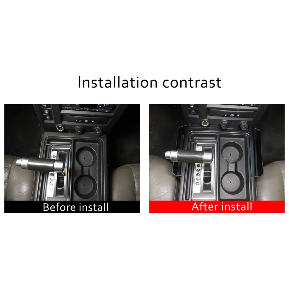 ABS Black Interior Storage Two Baskets Box For Hummer H2 2003-2007