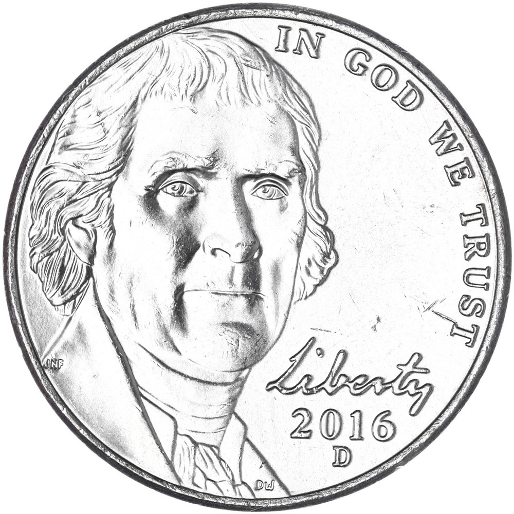 2016 D Jefferson Nickel BU Coin