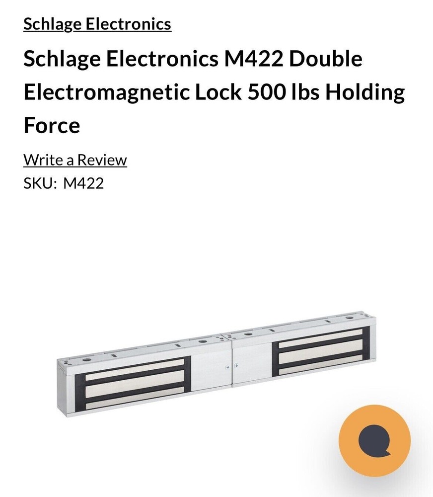 New SCHLAGE HIGH SECURITY ELECTROMAGNETIC DOUBLE DOOR LOCK M422 KIT