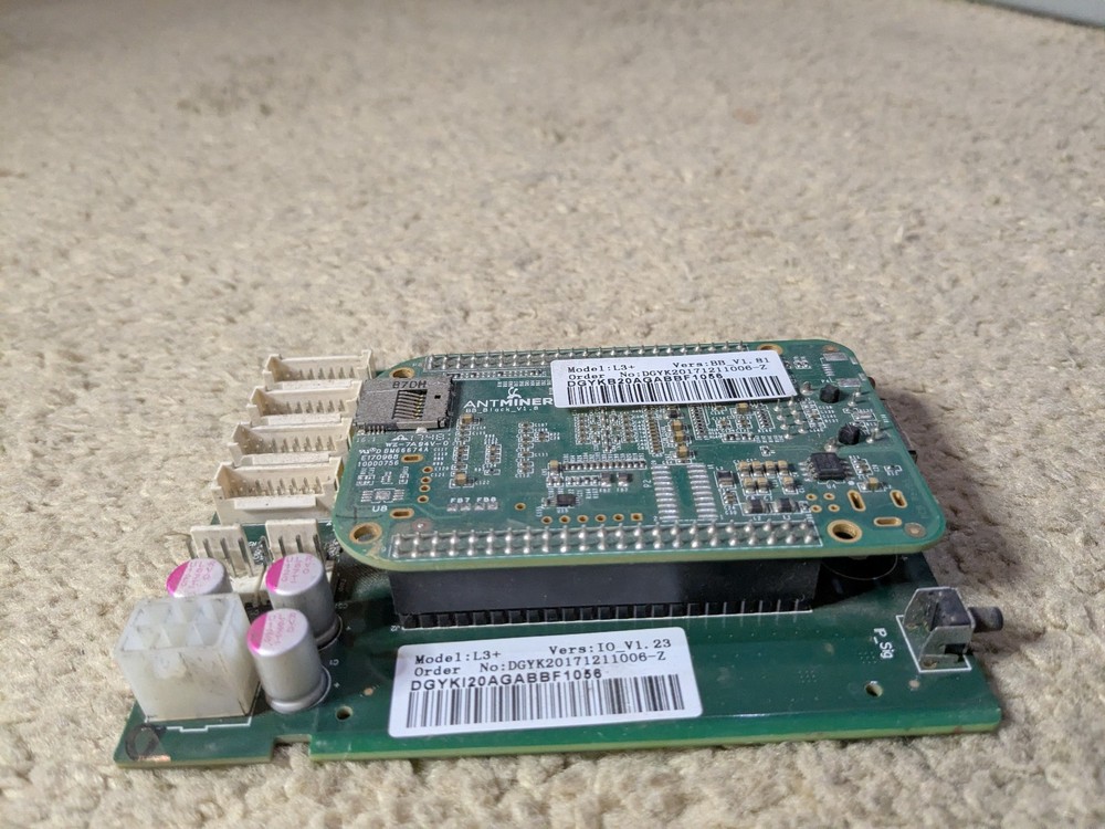 Bitmain Antminer L3+ Control Board w/ Cables (Hiveon Firmware) Tested Working