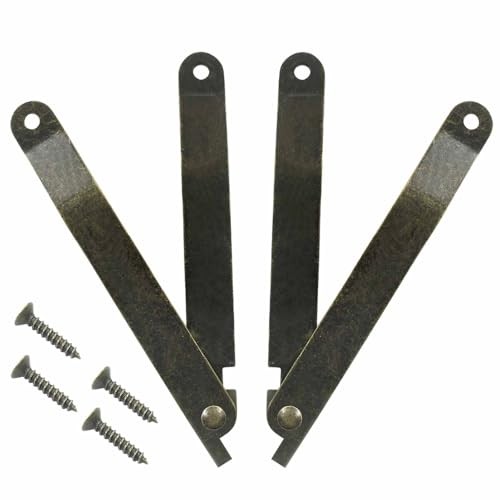 Bivethoi 2Pcs Folding Support Hinge, Antique Bronze Rotatable Lid Support Large