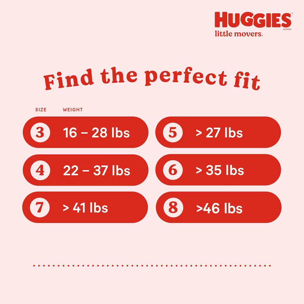 Huggies Little Movers Disposable Diapers - Econ+ Pack - Size 5 -