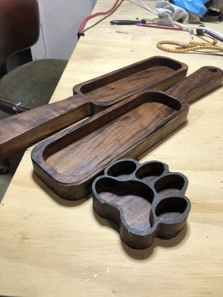 Handmade my shop Solid Black Walnut Cheese Cracker Tray NEW