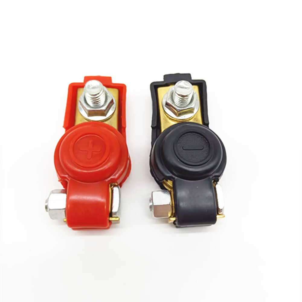 1 Pair Car Copper Battery Terminal Positive/Negative Quick Connector Cable Clamp