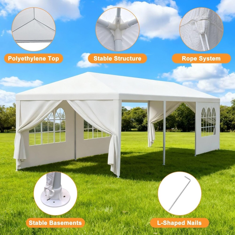 Large Backyard Canopy Tent with Removable Walls